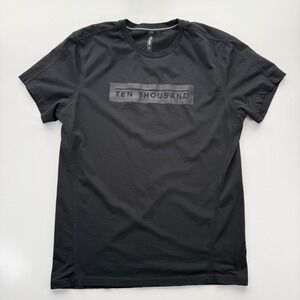 TEN THOUSAND The Durable Shirt Short Sleeve Crew Neck Mens Medium Black Tech